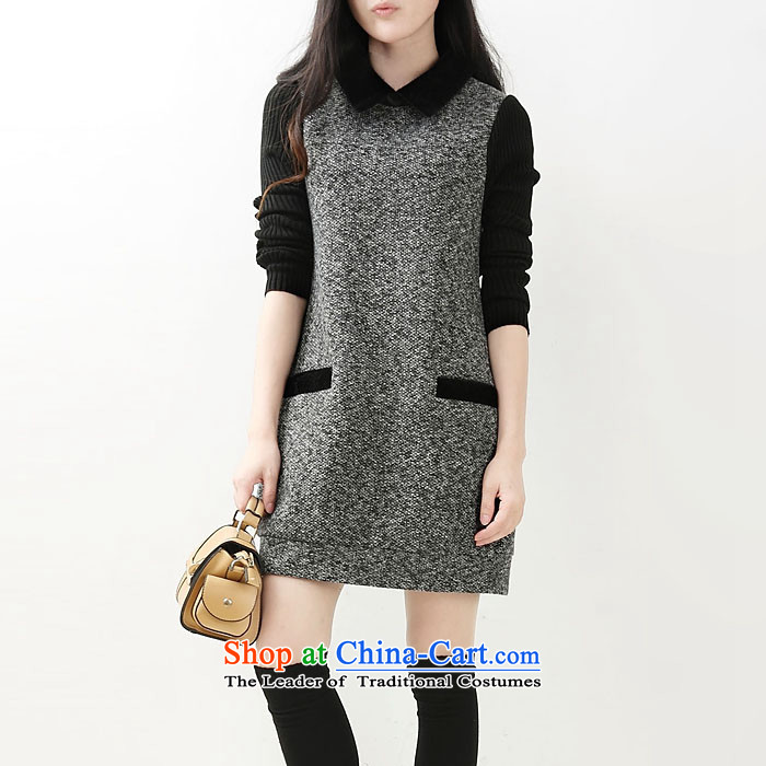 Billion by 2015 large gymnastics women for winter thick mm version won thin dresses in sister long thick hair? dresses F972  XXXXL Gray Photo, prices, brand platters! The elections are supplied in the national character of distribution, so action, buy now enjoy more preferential! As soon as possible.