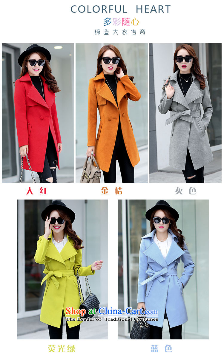 Ms Audrey EU Lok according to gross? 2015 autumn and winter coats female new Western Wind Foutune of gross girls coat? Long a fluorescent color M brand, prices, picture platters! The elections are supplied in the national character of distribution, so action, buy now enjoy more preferential! As soon as possible.