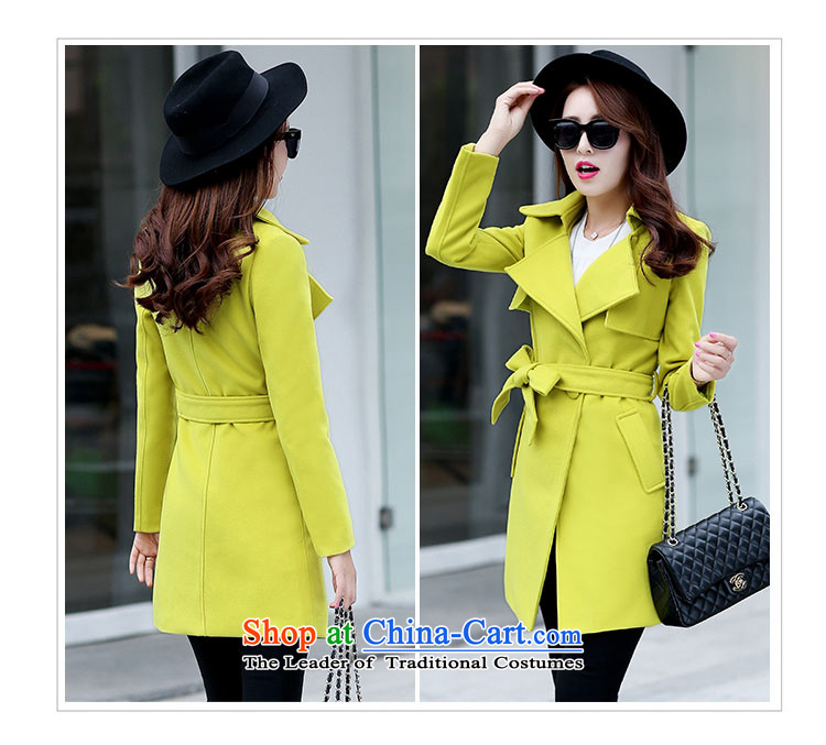 Ms Audrey EU Lok according to gross? 2015 autumn and winter coats female new Western Wind Foutune of gross girls coat? Long a fluorescent color M brand, prices, picture platters! The elections are supplied in the national character of distribution, so action, buy now enjoy more preferential! As soon as possible.