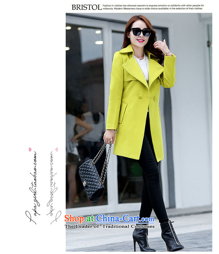 Ms Audrey EU Lok according to gross? 2015 autumn and winter coats female new Western Wind Foutune of gross girls coat? Long a fluorescent color M brand, prices, picture platters! The elections are supplied in the national character of distribution, so action, buy now enjoy more preferential! As soon as possible.