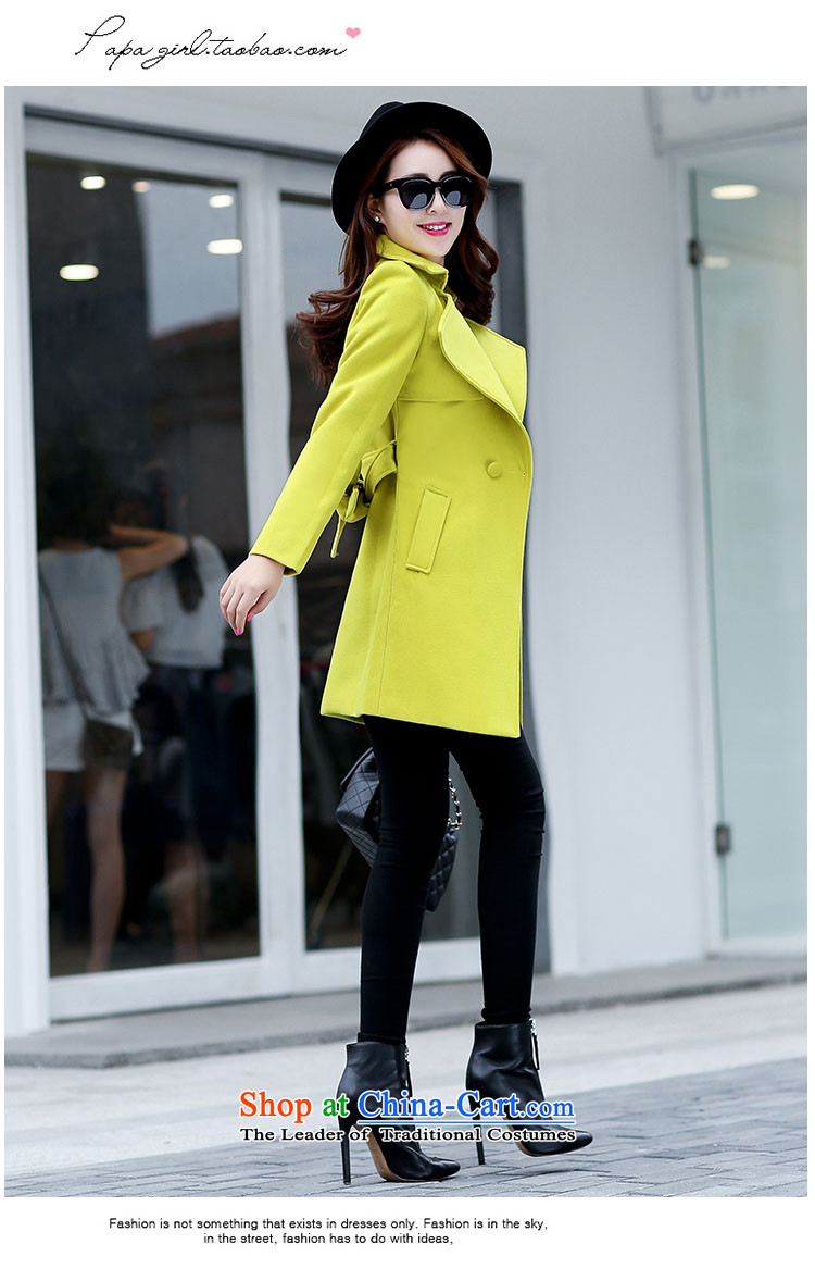 Ms Audrey EU Lok according to gross? 2015 autumn and winter coats female new Western Wind Foutune of gross girls coat? Long a fluorescent color M brand, prices, picture platters! The elections are supplied in the national character of distribution, so action, buy now enjoy more preferential! As soon as possible.