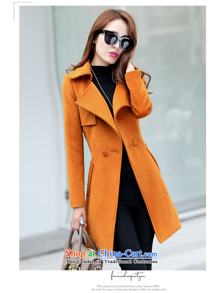 Ms Audrey EU Lok according to gross? 2015 autumn and winter coats female new Western Wind Foutune of gross girls coat? Long a fluorescent color M brand, prices, picture platters! The elections are supplied in the national character of distribution, so action, buy now enjoy more preferential! As soon as possible.