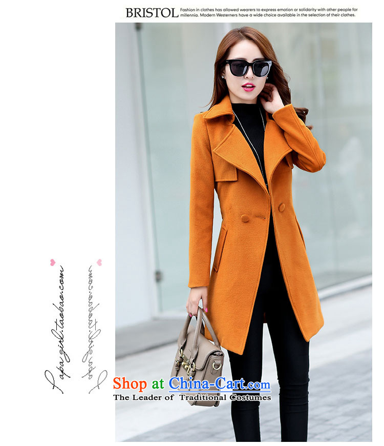 Ms Audrey EU Lok according to gross? 2015 autumn and winter coats female new Western Wind Foutune of gross girls coat? Long a fluorescent color M brand, prices, picture platters! The elections are supplied in the national character of distribution, so action, buy now enjoy more preferential! As soon as possible.