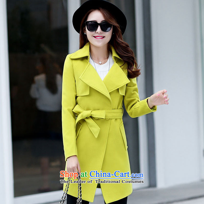 Ms Audrey Eu Lok according to gross? 2015 autumn and winter coats female new Western Wind Foutune of gross girls coat? Long a fluorescent color M Ms Audrey Eu Lok (veleey) , , , shopping on the Internet