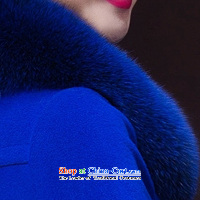 Mr. de Vries gross? autumn and winter coats women 2015 new Korean large leisure women stylish cloak a wool coat in the long hair loose coat female blue? 2XL, Mr. de Vries (JOHANEDFORS) , , , shopping on the Internet