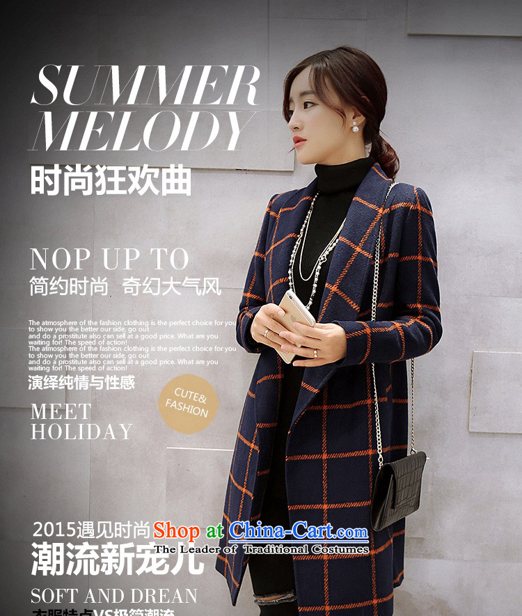 Gil Wo Ika 2015 new stylish coat female Korea gross? version of Sau San larger tartan sub-coats female winter Sleek and versatile blue grid S picture, prices, brand platters! The elections are supplied in the national character of distribution, so action, buy now enjoy more preferential! As soon as possible.