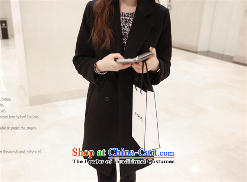 Jane can also fall and winter 2015 new Korean version of the long hair? female Korean jacket wool coat? BLOUSES W39 black M picture, prices, brand platters! The elections are supplied in the national character of distribution, so action, buy now enjoy more preferential! As soon as possible.