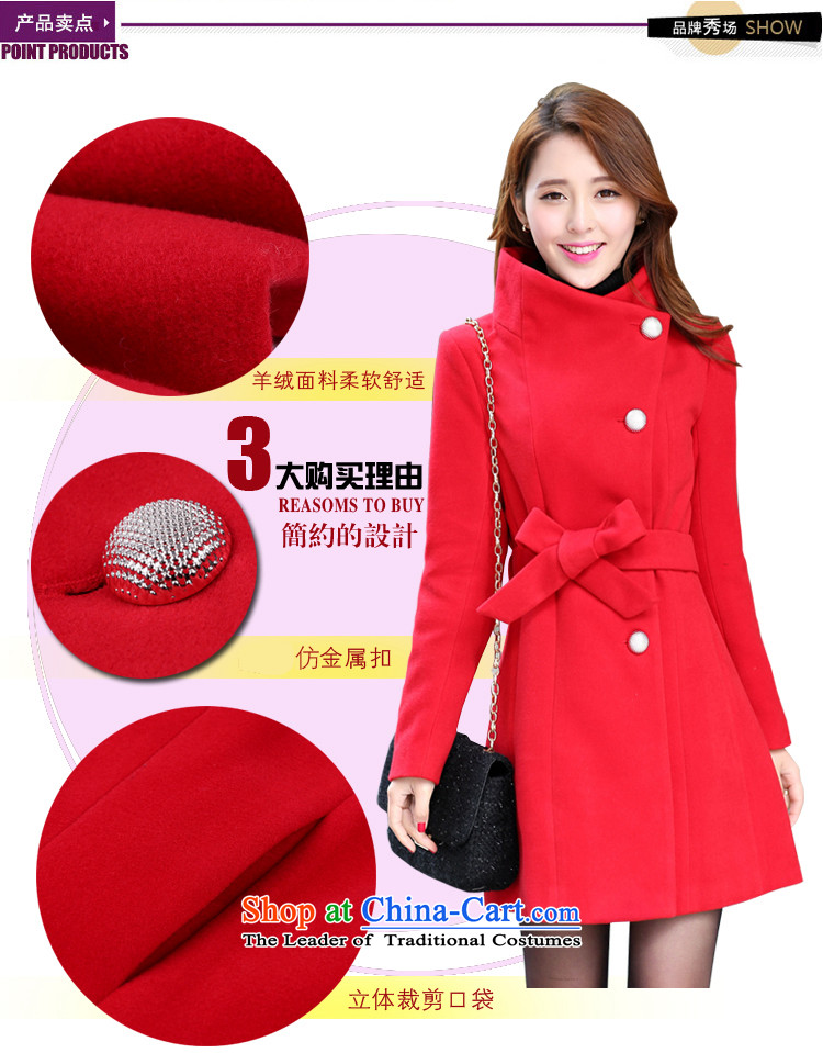8P 2015 Autumn replacing new's new clothes winter coats female overcoat so gross flows in the Korean version of the collar long winter red Sau San XL Photo, prices, brand platters! The elections are supplied in the national character of distribution, so action, buy now enjoy more preferential! As soon as possible.