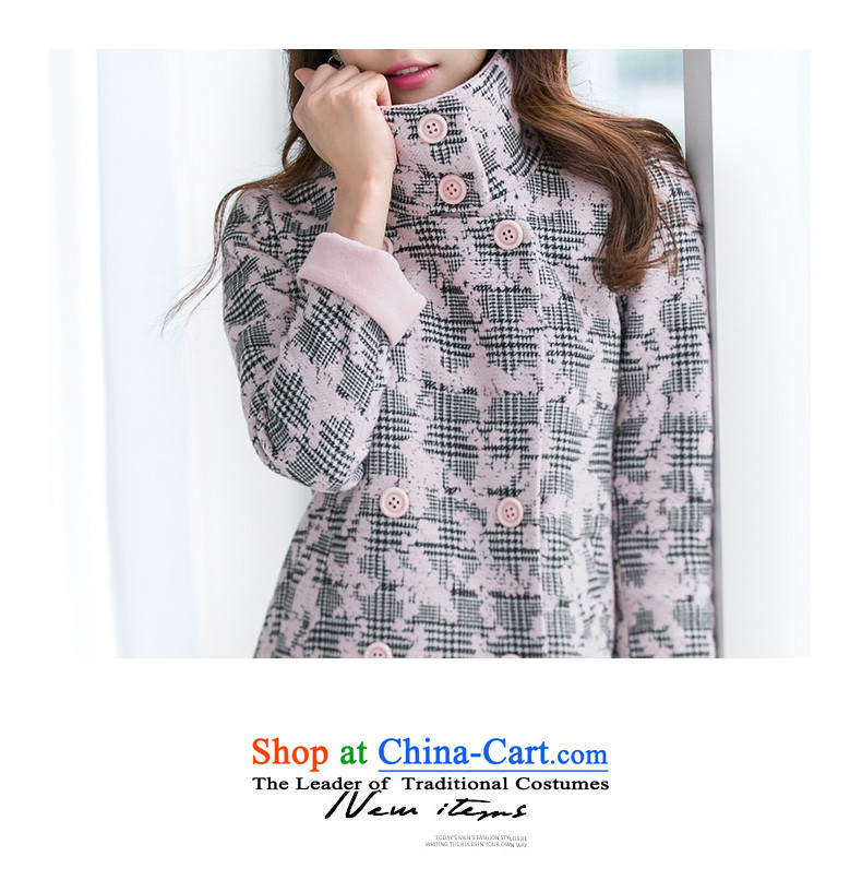 One meter Sunshine  2015 Fall/Winter Collections of new products in the long hair of female Korean jacket? chidori grid cell gross coats female pink? S picture, prices, brand platters! The elections are supplied in the national character of distribution, so action, buy now enjoy more preferential! As soon as possible.