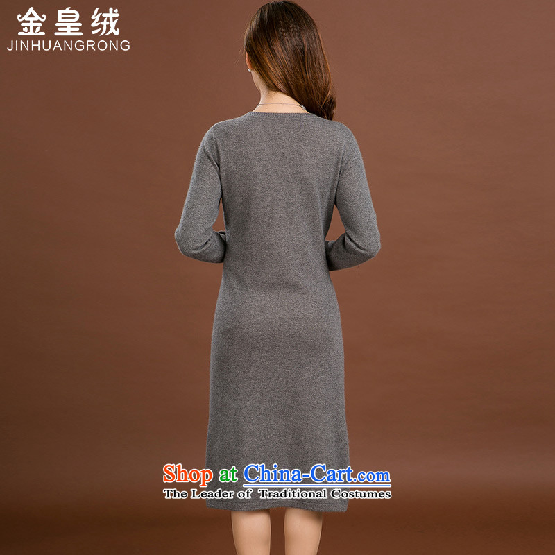 Jinhuang lint-free cheongsam dress of nostalgia for the 2015 autumn and winter new products in the medium to long term for women forming the knitted woolen stingrays stamp sweater skirt black large code XXXL, Jinhuang wool (jinhuangrong) , , , shopping on the Internet