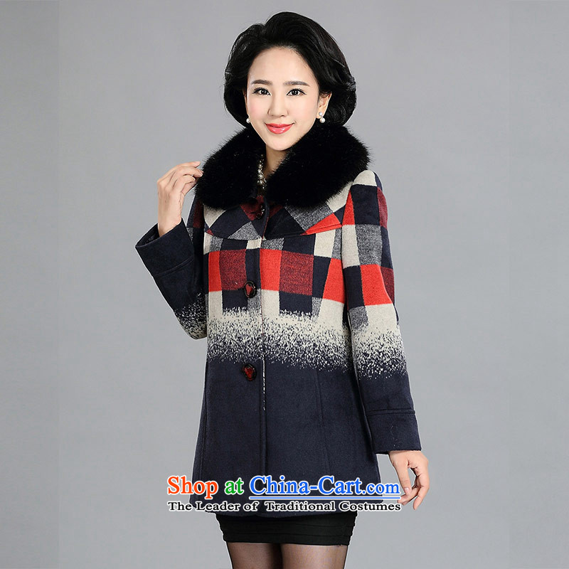 Women Cyan/Red LED large stylish grid gross coats Cyan/RED XXXL, Ho to , , , shopping on the Internet