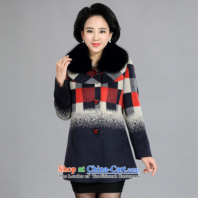 Women Cyan/Red LED large stylish grid gross coats Cyan/RED XXXL, Ho to , , , shopping on the Internet