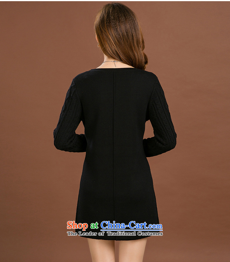 Jinhuang lint-free large female thick mm autumn and winter dresses wool female loose neck long female thick Coated Knit shirts large gray code 4XL Photo, prices, brand platters! The elections are supplied in the national character of distribution, so action, buy now enjoy more preferential! As soon as possible.