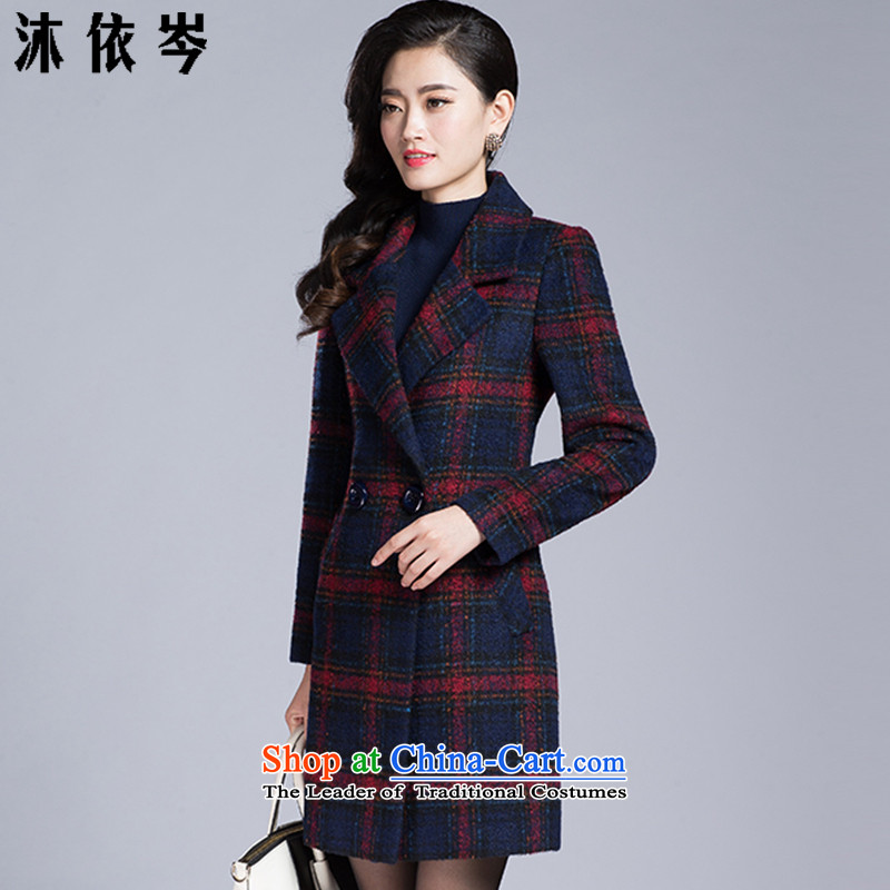 In accordance with the CEN 2015 bathing in the autumn and winter new for women in the xl long temperament grid long-sleeved jacket 251# elegant gross?. According to the Stream XXL, red (MYC CEN) , , , shopping on the Internet