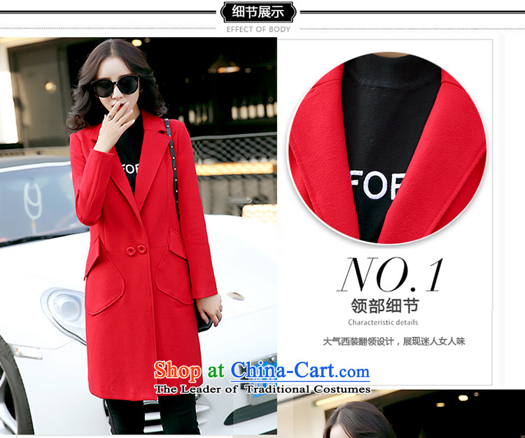 The Nan Mao jacket female Korean version of this medium to long term)? 2015 winter coats women for women a wool coat larger female red XL Photo, prices, brand platters! The elections are supplied in the national character of distribution, so action, buy now enjoy more preferential! As soon as possible.