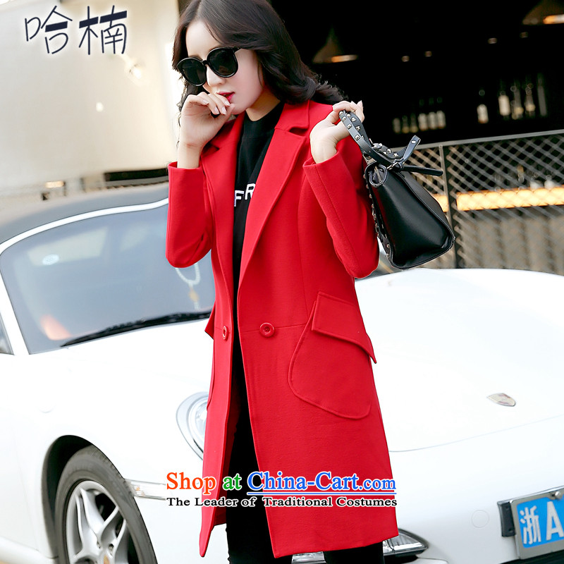 The Nan Mao jacket female Korean version of this medium to long term)? 2015 winter coats women for women a wool coat larger female red XL, Doha Nan shopping on the Internet has been pressed.