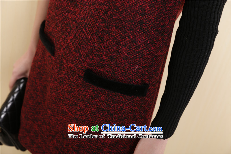 In accordance with the CEN 2015 bathing in the autumn and winter new women's thick MM larger Knitted cuffs stitching lapel Thick coated dresses 252# gray XL Photo, prices, brand platters! The elections are supplied in the national character of distribution, so action, buy now enjoy more preferential! As soon as possible.
