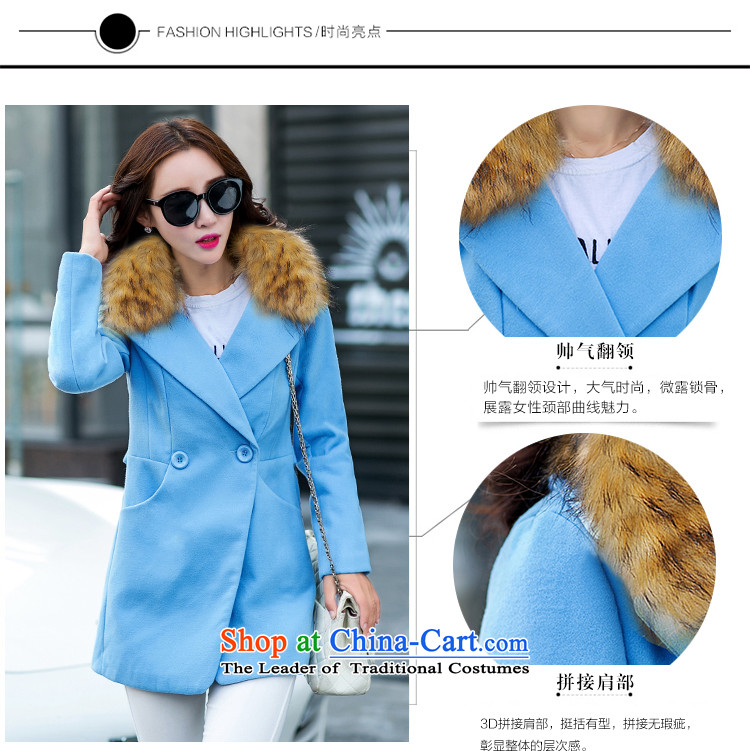 Ms Audrey EU Bai Ya 2015 gross gross for the autumn and winter coats? Boxed new Korean version in the thick of Sau San wool a wool coat female 692 yellow L picture, prices, brand platters! The elections are supplied in the national character of distribution, so action, buy now enjoy more preferential! As soon as possible.