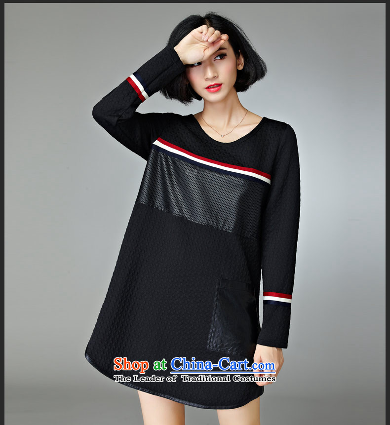 The Eternal-soo to xl women's dresses 2015 Fall/Winter Collections of new products thick mm sister long-sleeved T-shirt, Hin thin in the thick long black T-shirt 3XL Korean picture, prices, brand platters! The elections are supplied in the national character of distribution, so action, buy now enjoy more preferential! As soon as possible.