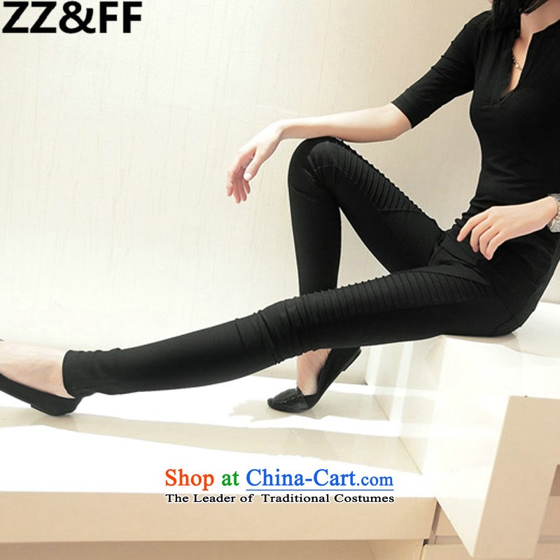 Install the latest Autumn 2015 Zz&ff Korean Version) to increase the number of female 200MM thick forming the catty trousers and pants women warranty stylish large white code XXXL,ZZ&FF,,, shopping on the Internet