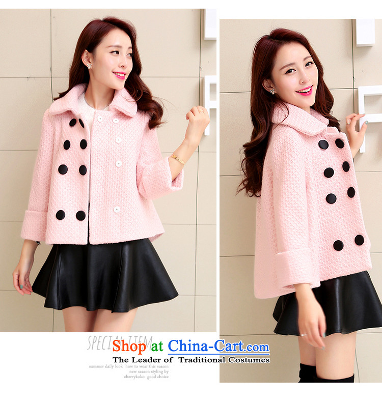 8Pak 2015 Autumn new products Sau San video thin Korean double-long-sleeved cute little Heung-pink coat? gross L picture, prices, brand platters! The elections are supplied in the national character of distribution, so action, buy now enjoy more preferential! As soon as possible.