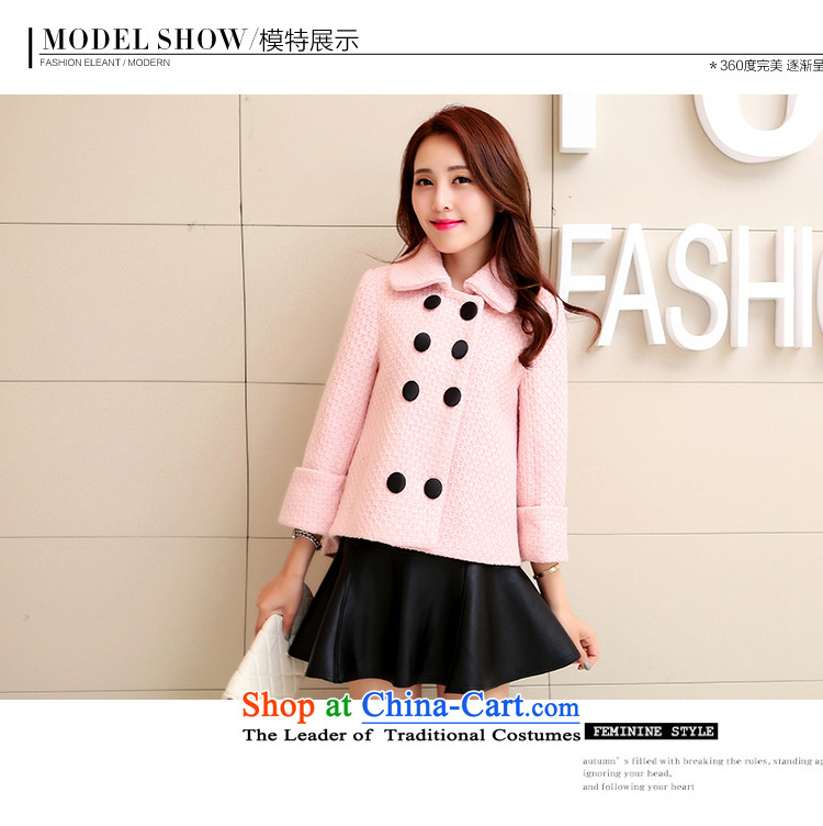 8Pak 2015 Autumn new products Sau San video thin Korean double-long-sleeved cute little Heung-pink coat? gross L picture, prices, brand platters! The elections are supplied in the national character of distribution, so action, buy now enjoy more preferential! As soon as possible.