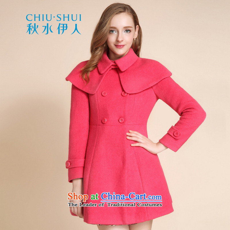 Chaplain who winter clothing new stylish girl in long Leisure long-sleeved England temperament cloak overcoat plum 160_84A_M