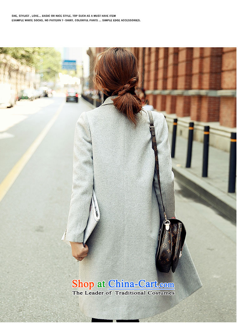 Kou poem Overgrown Tomb autumn and winter new 2015 gross jacket female letters? stickers in the long hair of Sau San? coats female red S picture, prices, brand platters! The elections are supplied in the national character of distribution, so action, buy now enjoy more preferential! As soon as possible.
