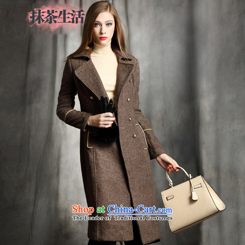 Matcha life wool female Sau San Mao jacket? a new suit for 2015 Winter long-sleeved long coats gross? coffeeL spot_