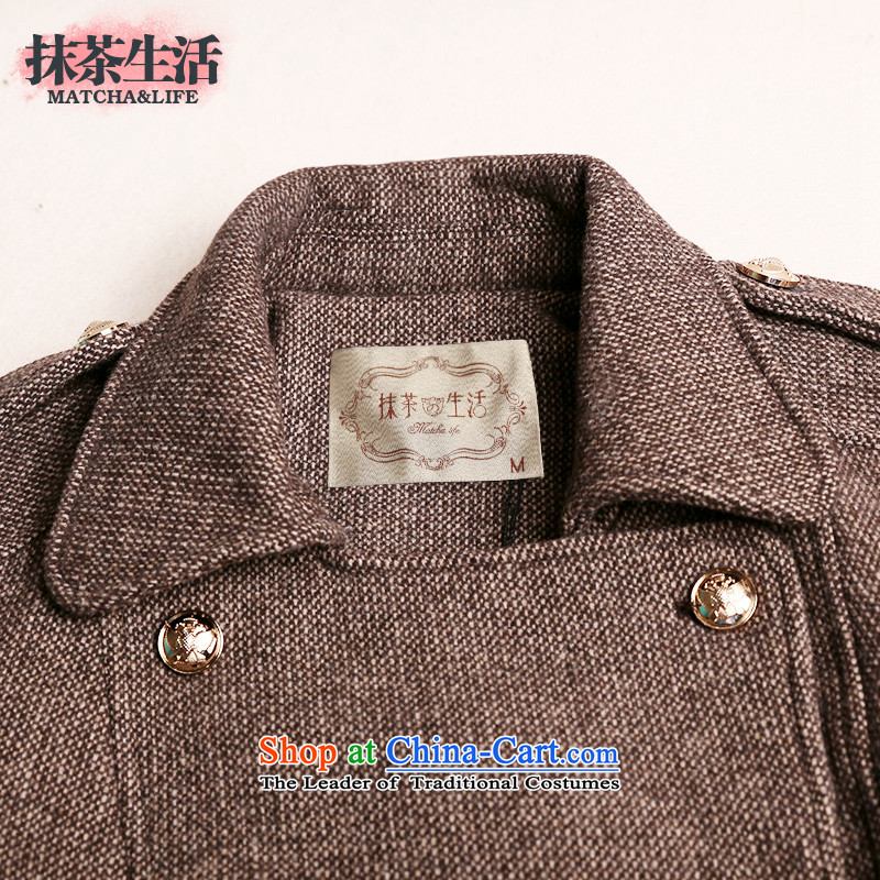Matcha life wool female Sau San Mao jacket? a new suit for 2015 Winter long-sleeved long coats gross? coffee L spot) Matcha Life (matcha&life) , , , shopping on the Internet