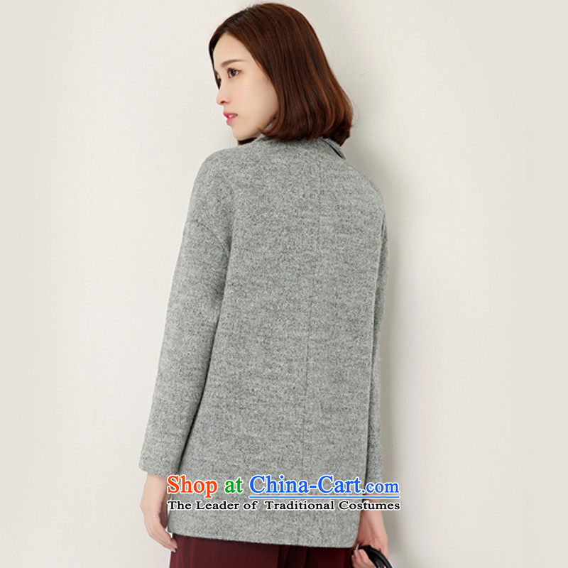 Piao Love Ting 2015 Autumn new coats Korean gross?   Graphics in the medium to long term, thin hair a jacket for autumn and winter female light blue , L, waving love-ting (PIAOAITING) , , , shopping on the Internet
