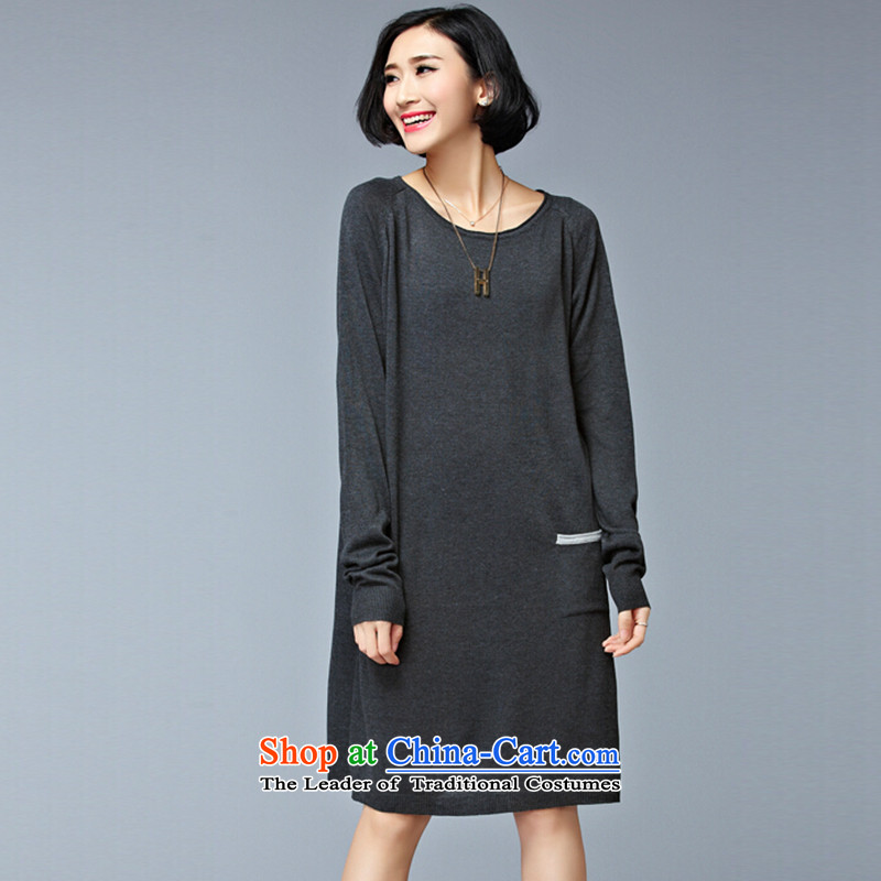 Elisabeth wa girls who enter into card thick graphics thin, women's clothing, forming the load of the Netherlands women fall to female Korean Knitted Shirt large 2015 Fertilizer women sweater female midwives kit and large gray numbers are Code 100 to 165
