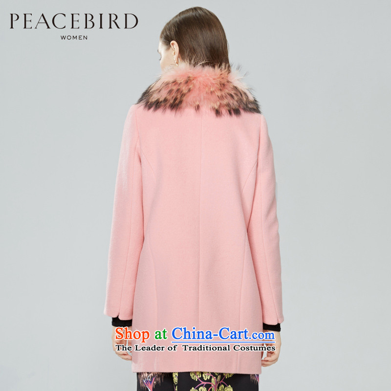 [ New shining peacebird Women's Health 2015 winter clothing new products round-neck collar cocoon-coats A4AA54419 YELLOW , L PEACEBIRD shopping on the Internet has been pressed.
