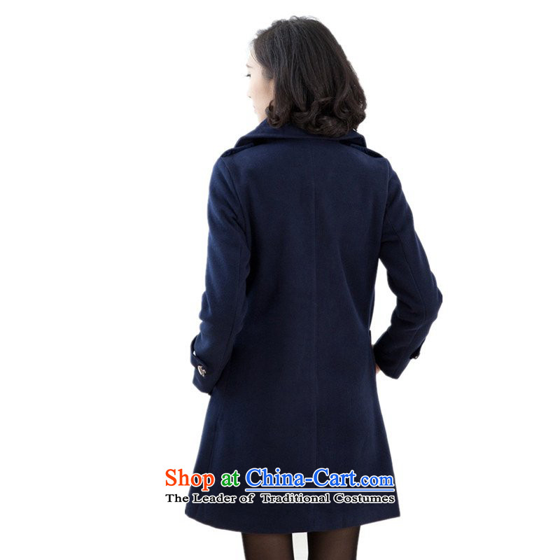 Curran ad winter clothing new women's larger gross? windbreaker in double-long hair? jacket leisure Sau San for high-end western temperament coats J6103 gross? L(105-120 BLUE) Curran the catty (current) , , , shopping on the Internet