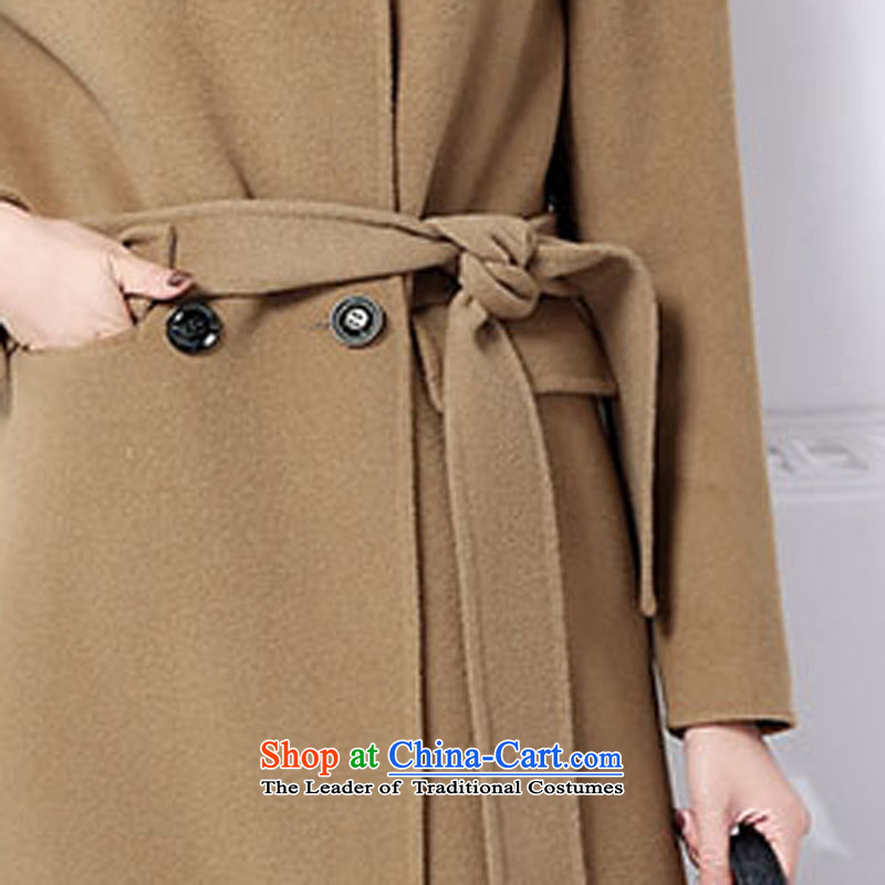 Piao Love Ting 2015 Autumn replacing new products in the long graphics thin cashmere overcoat with solid color waistband female wine red , L, drift-ting (PIAOAITING Love) , , , shopping on the Internet