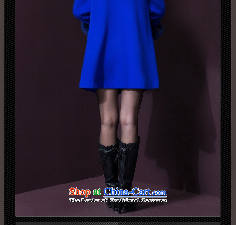 Pull economy- 2015 autumn and winter new women's winter coats female hair)??? gross cloak jacket overcoat 8016 Royal Blue M picture, prices, brand platters! The elections are supplied in the national character of distribution, so action, buy now enjoy more preferential! As soon as possible.