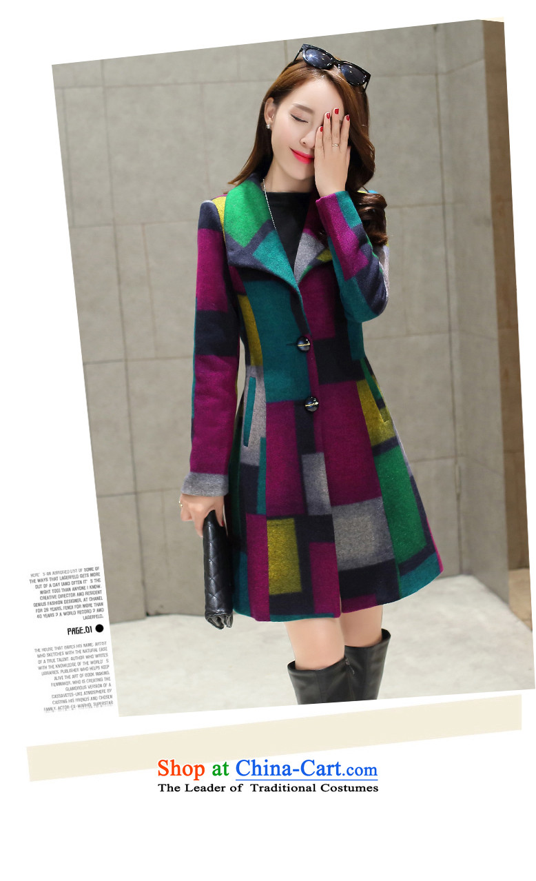 Cruise in the autumn and winter 2015 advanced new women Korean color plane lattices Sau San long coats gross? N515 plying blue, female XXL picture, prices, brand platters! The elections are supplied in the national character of distribution, so action, buy now enjoy more preferential! As soon as possible.