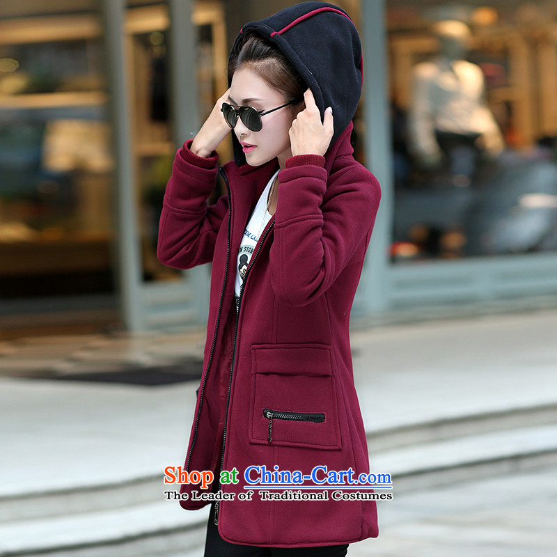 The thousands of 2015 for women winter coats in gross? Long Sau San Solid Color autumn and winter caps for larger video thin long-sleeved jacket girl English thoroughbred gross? , L, the chin (BENQIAN) , , , shopping on the Internet