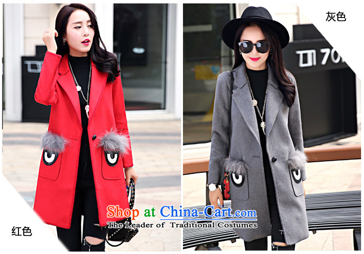 The Star Ni autumn and winter 2015 new sweet temperament gross? Version Korean female jacket long long-sleeved autumn and winter coats of wool ni-RED M picture, prices, brand platters! The elections are supplied in the national character of distribution, so action, buy now enjoy more preferential! As soon as possible.