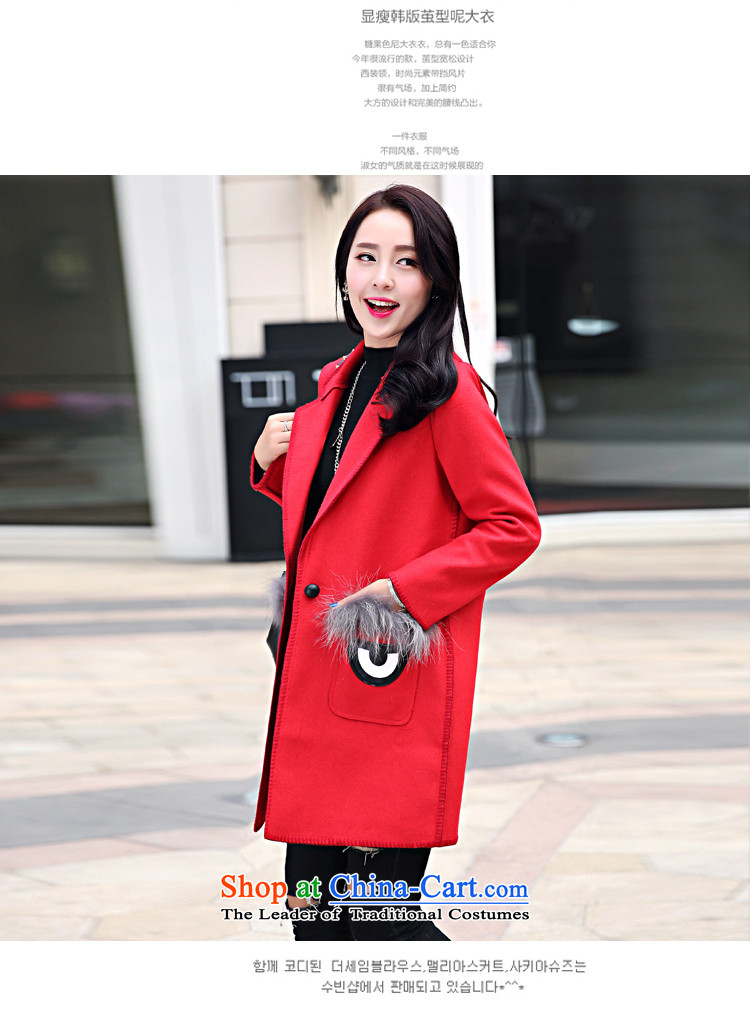The Star Ni autumn and winter 2015 new sweet temperament gross? Version Korean female jacket long long-sleeved autumn and winter coats of wool ni-RED M picture, prices, brand platters! The elections are supplied in the national character of distribution, so action, buy now enjoy more preferential! As soon as possible.