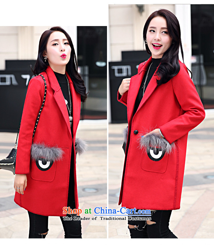 The Star Ni autumn and winter 2015 new sweet temperament gross? Version Korean female jacket long long-sleeved autumn and winter coats of wool ni-RED M picture, prices, brand platters! The elections are supplied in the national character of distribution, so action, buy now enjoy more preferential! As soon as possible.