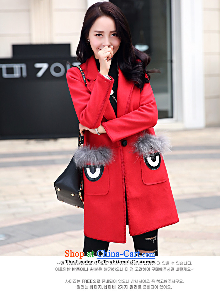 The Star Ni autumn and winter 2015 new sweet temperament gross? Version Korean female jacket long long-sleeved autumn and winter coats of wool ni-RED M picture, prices, brand platters! The elections are supplied in the national character of distribution, so action, buy now enjoy more preferential! As soon as possible.