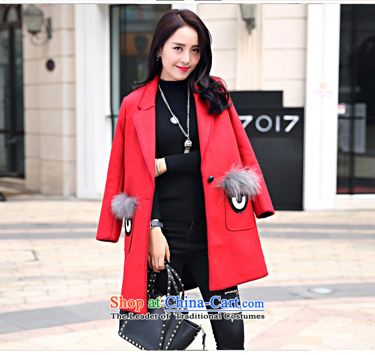 The Star Ni autumn and winter 2015 new sweet temperament gross? Version Korean female jacket long long-sleeved autumn and winter coats of wool ni-RED M picture, prices, brand platters! The elections are supplied in the national character of distribution, so action, buy now enjoy more preferential! As soon as possible.