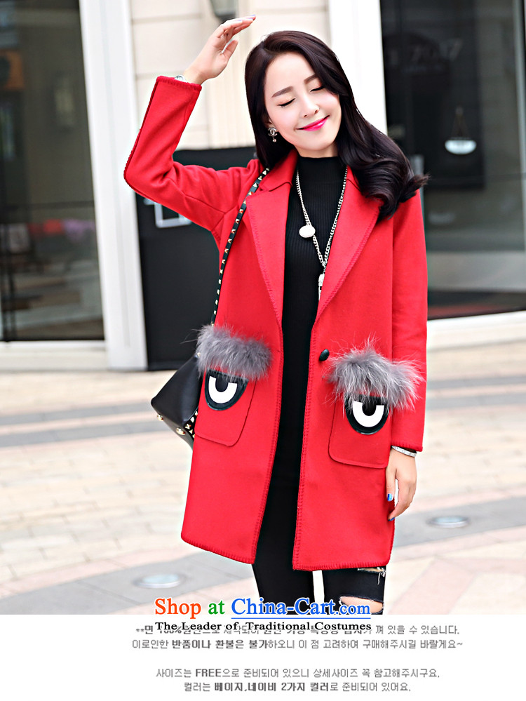 The Star Ni autumn and winter 2015 new sweet temperament gross? Version Korean female jacket long long-sleeved autumn and winter coats of wool ni-RED M picture, prices, brand platters! The elections are supplied in the national character of distribution, so action, buy now enjoy more preferential! As soon as possible.