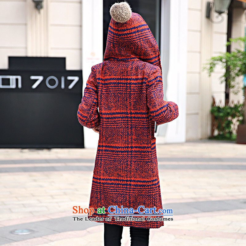 The 2015 autumn and winter, of thousands of women who are thin hair? coats video female Korean short, Ms. gross cotton plus female jacket? - Red Grid , L, the chin (BENQIAN) , , , shopping on the Internet