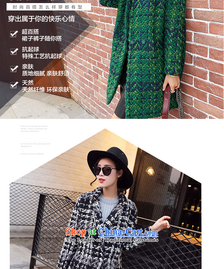 The 2015 Fall/Winter Collections thousands of women in the gross coats women? long thin large korea video edition Sau San Mao jacket female grass Green Grid? - Cotton Size -M picture, prices, brand platters! The elections are supplied in the national character of distribution, so action, buy now enjoy more preferential! As soon as possible.