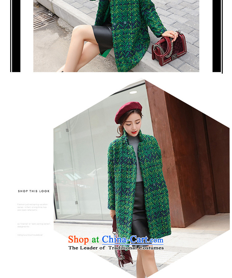 The 2015 Fall/Winter Collections thousands of women in the gross coats women? long thin large korea video edition Sau San Mao jacket female grass Green Grid? - Cotton Size -M picture, prices, brand platters! The elections are supplied in the national character of distribution, so action, buy now enjoy more preferential! As soon as possible.