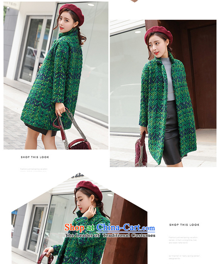 The 2015 Fall/Winter Collections thousands of women in the gross coats women? long thin large korea video edition Sau San Mao jacket female grass Green Grid? - Cotton Size -M picture, prices, brand platters! The elections are supplied in the national character of distribution, so action, buy now enjoy more preferential! As soon as possible.