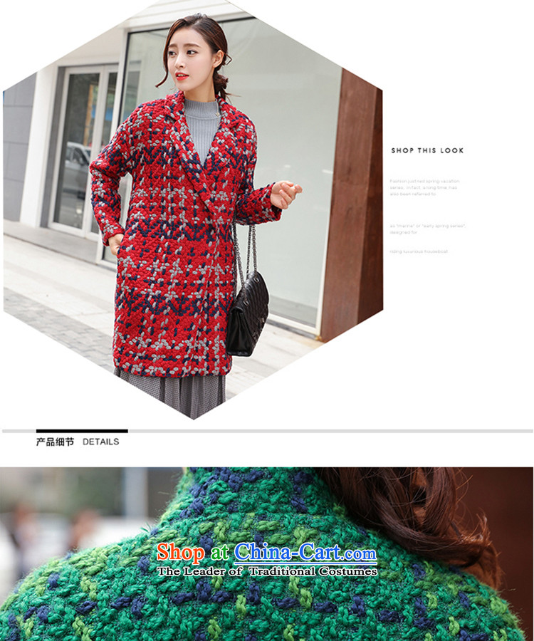 The 2015 Fall/Winter Collections thousands of women in the gross coats women? long thin large korea video edition Sau San Mao jacket female grass Green Grid? - Cotton Size -M picture, prices, brand platters! The elections are supplied in the national character of distribution, so action, buy now enjoy more preferential! As soon as possible.