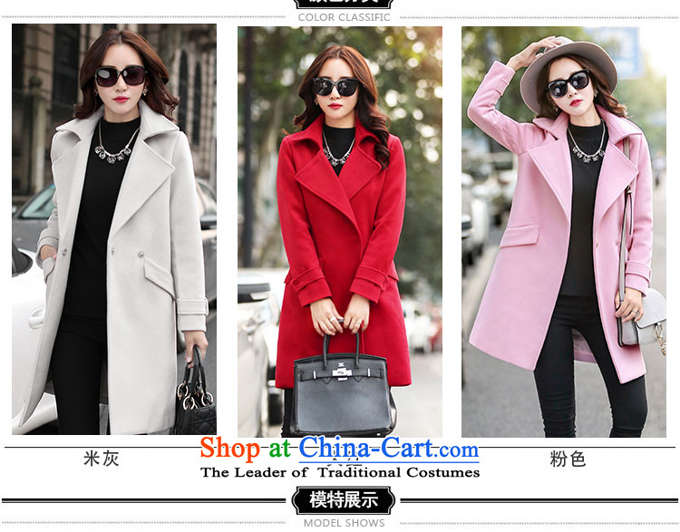 Given the gross coats women rose? 2015 autumn and winter new Korean female jackets gross? In long loose thick a wool coat female wild m White M picture, prices, brand platters! The elections are supplied in the national character of distribution, so action, buy now enjoy more preferential! As soon as possible.